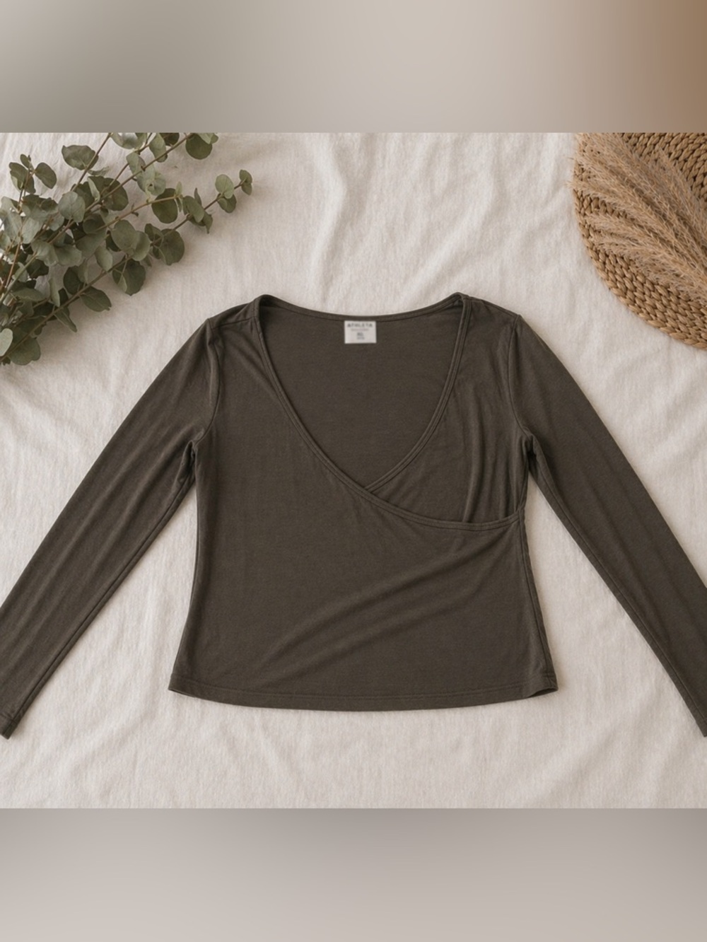 Athleta Women’s Long Sleeve Wrap-Style Top - Olive